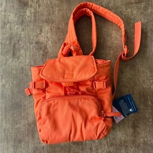 Vera Bradley Orange Quilted Backpack Tote